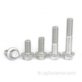 Dacromet hexagon bolts ที่มีหน้าแปลนกับ Metric Fine Pitch Thread